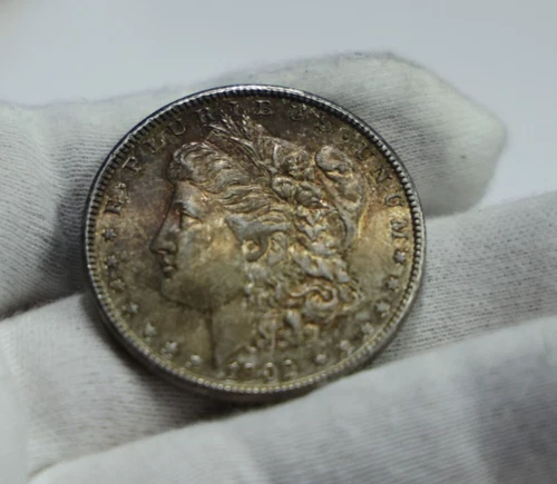 1902 O  US Morgan Silver Dollar $1 Unc Nice Original Toning