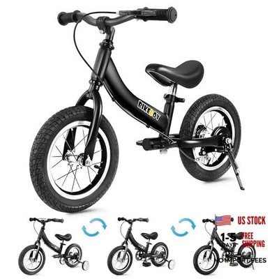 Balance Bike 2 in 1,The Dual Use of a Kids Balance Bike and 12inch black