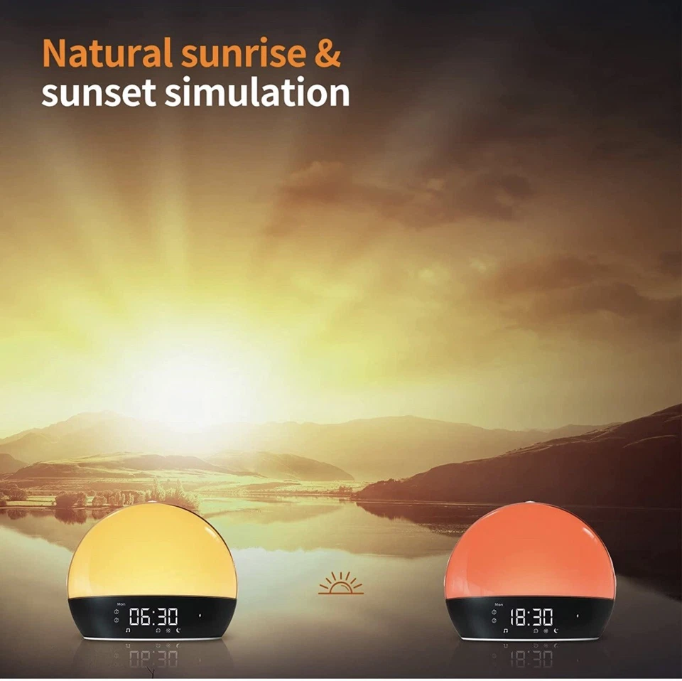 Sunrise Alarm Clock, Bluetooth Speaker, FM Radio & Reading Lamp - Image 2 of 4