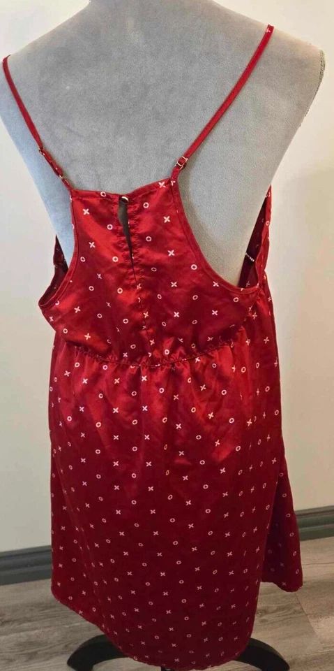 Gilligan O'Malley Rojo y Blanco Chemise Lencería Vestido sin Mangas Prendas para dormir L A510 Foto 4 de 4