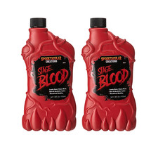 2 Packs of 18 Oz Fake Halloween Vampire Blood Bottle for Halloween Costume, Zomb