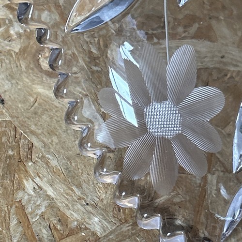 Vintage Pressed Floral Crystal Glass Compote Footed Sweet Candy Dish Bowl 21.5cm - Picture 6 of 10
