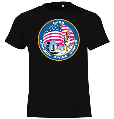 Youth Designz Kinder T-Shirt Kennedy Space Center Logo Print Space NASA USA Star