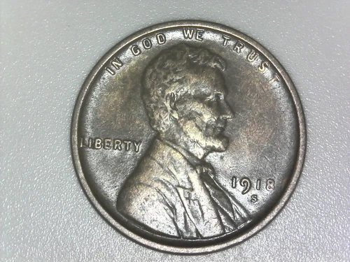 1918-S lincoln in xf condition