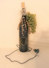 HI-Homemade Lighted Wine Bottles with Green Grapes