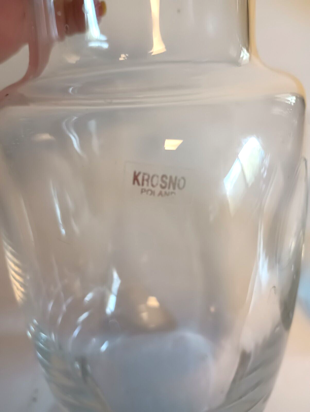 Krosno Poland Clear Glass MCM Bedside Carafe Tumble Up Set Glass eBay