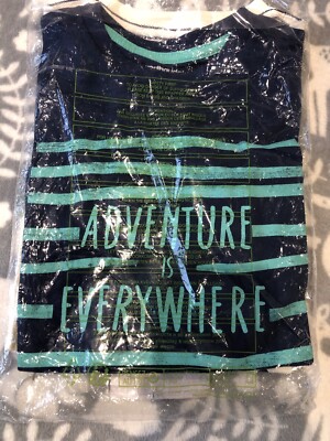 Neu Jungen Tshirts 4-5y Oberteile 2 Stück blau grün weiß Langarm Vertbaudet