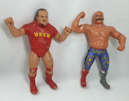 Vintage NIKOLAI VOLKOF + IRON SHEIK 1984 WWF Wrest...