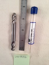 1 NEW 3/8" DIAMETER CARBIDE END MILL 4 FLUTE. BALL. 3/4" LOC. DOUBLE END M986
