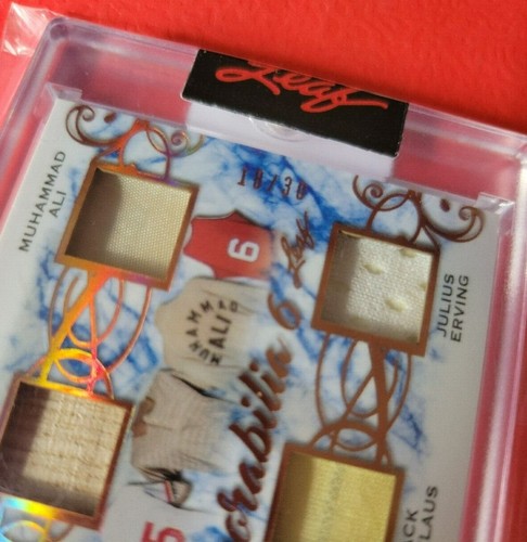 MUHAMMAD ALI PELE JACK NICKLAUS WALTER PAYTON DR J JOHNNY BENCH JERSEY CARD #d30 - Picture 3 of 3