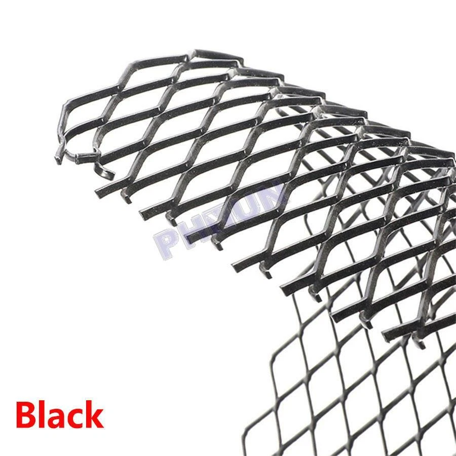 Rejilla de coche 47,2 "x 15,8" red aleación de aluminio rejilla de diamante malla orificio de ventilación Foto 4 de 4