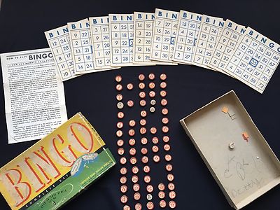 Vintage Whitman Bingo Game in Original Box ~ Model #3033 ~ Set Number 4 USA Made