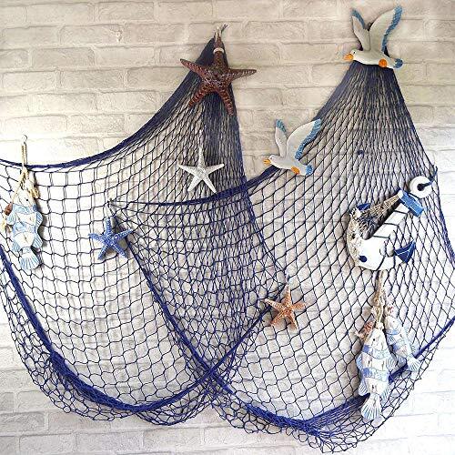 MerceHygea Rete da Pesca in Cotone Decorativa 79 Pollici Tema Spiaggia Decorazione Casa - Foto 4 di 7