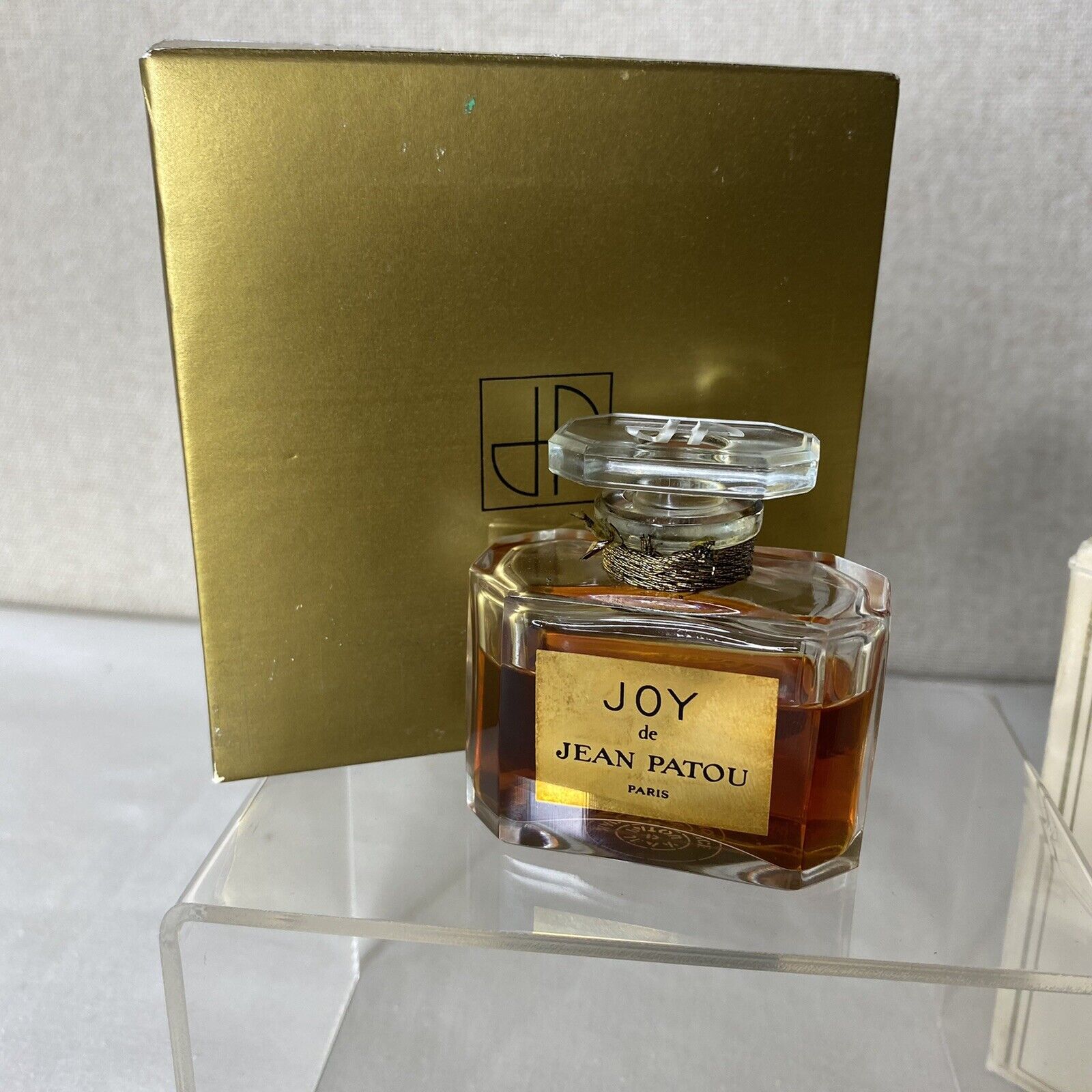 Vintage Jean Patou Joy Perfume Parfum 1 OZ. 30ml Splash Baccarat con historia de vuelta