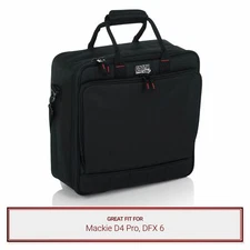 Gator Cases Padded Equipment Bag fits Mackie D4 Pro, DFX 6 Mixers