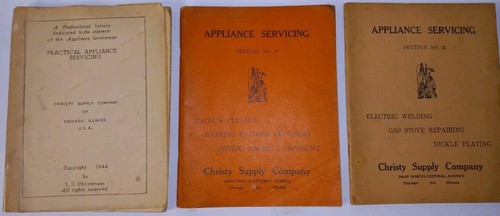 Vintage Appliance Service CHRISTY SUPPLY COMPANY Washing Sewing Repair Manuals