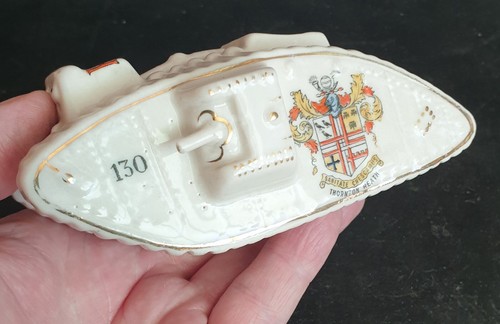 WW1 British Ceramic Crested Carlton China MK IV Tank with Thornton Heath Crest - Picture 15 of 18