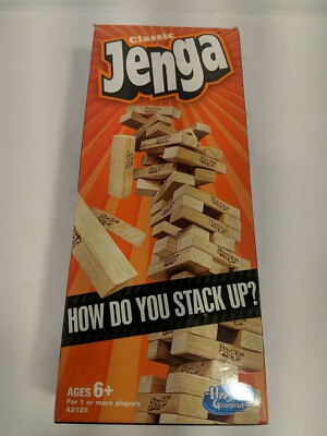 Classic Jenga Game With Genuine Hardwood - Hasbro - Ages 8 & Up - FAST SHIPPING