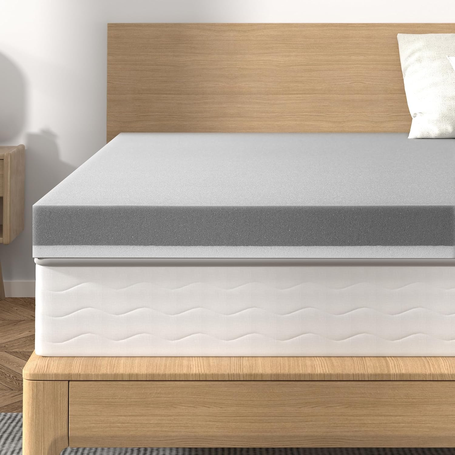Extra Firm 3-Inch Twin Memory Foam Mattress Topper for Back Support