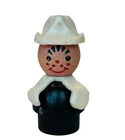 Fisher Price Little People 1960s vtg figure toy miniature firemen fireman rescue