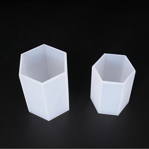Molde de vela de silicona hexagonal hágalo usted mismo fabricación artesanal yeso hormigón cemento arcilla moldes - Imagen 2 de 8