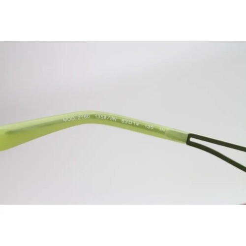 Versace Women's Lime Green Mirrored Metal Aviator Sunglasses 2160 1358/8N - Picture 6 of 8