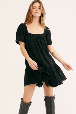 knee length dresses for ladies Jane Mini Dress White