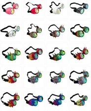Vintage Steampunk Goggles Kaleidoscope Sunglasses Gothic Retro Cosplay Party NFS