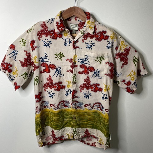 Bugle Boy Authentics Shirt Mens XL Extra Large Japan Rayon Dragon Y2K