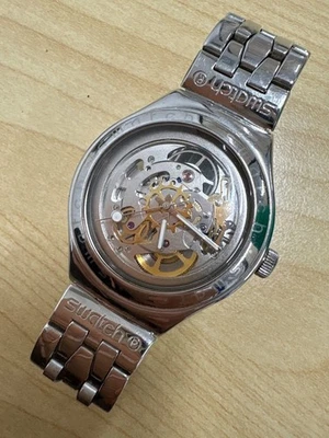 Swatch Irony Skeleton Automatik Uhr V8 Edelstahl aus Japan - Bild 1 von 4