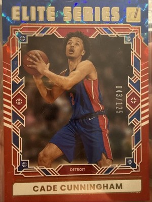 2025-26 Panini Donruss Cade Cunningham #13 Elite Series Hyper /125 Pistons