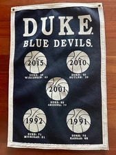 Duke Blue Devils Basketball NCAA National Championship Banner