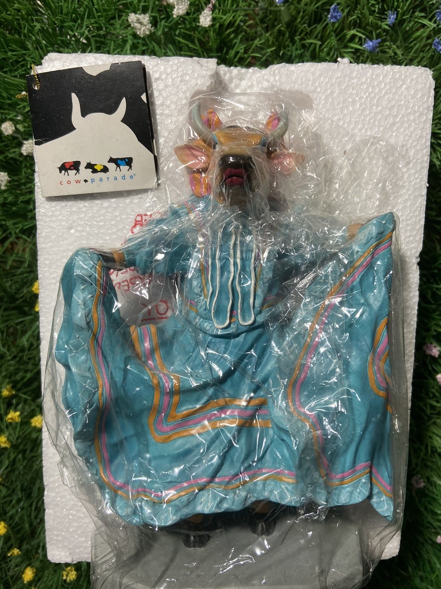2004 cow parade 置物 Cow Parade Vaca Folklorico 2004 Complete w/ Box & Tag Item #7710