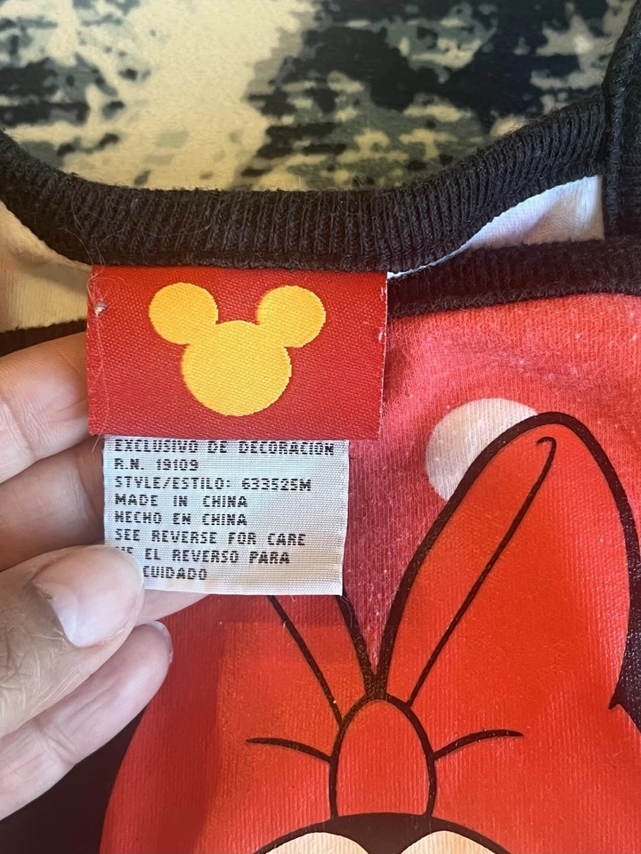 Mameluco rojo a lunares Minnie Mouse vintage sin mangas de Disney para bebé niña talla 12M Foto 3 de 4