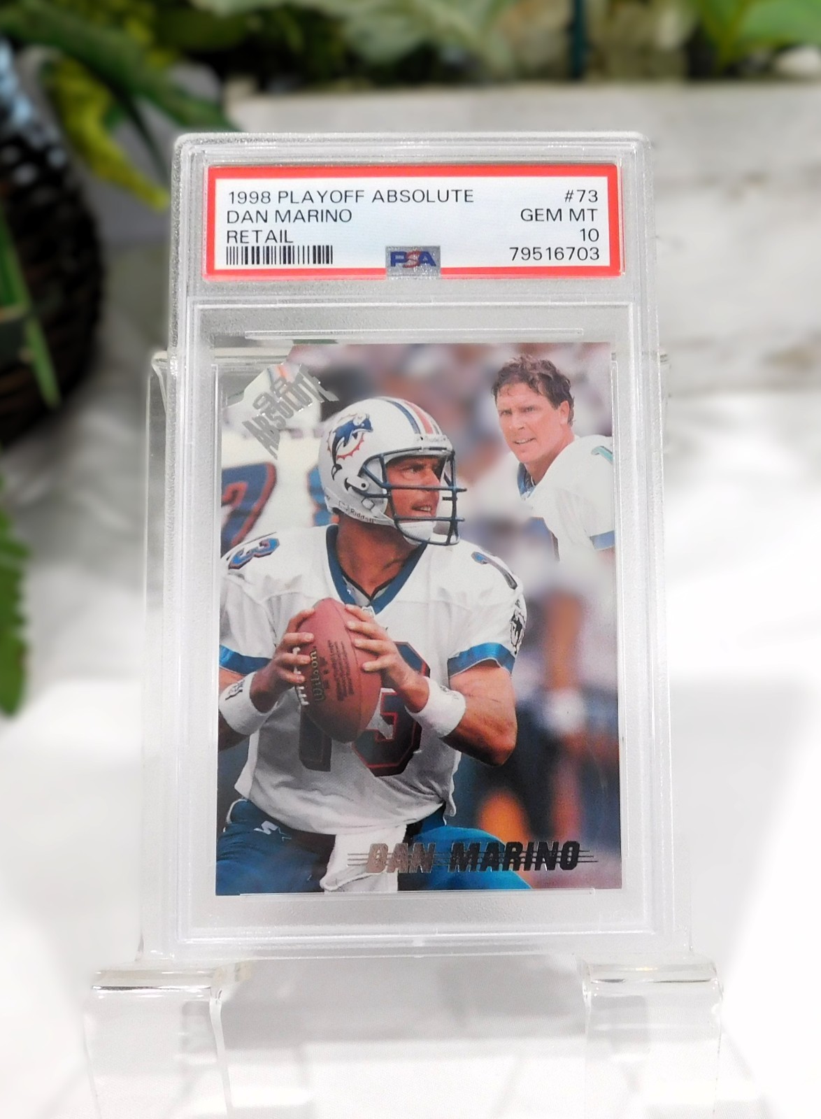 1998 PLAYOFF ABSOLUTE RETAIL DIE-CAST #73 HOF DAN MARINO RARE GEM MINT 10 CARD view 6