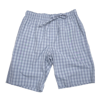 Hanro Night & Day Drawstring Shorts Mens Size Small Sea Breeze Plaid Cotton