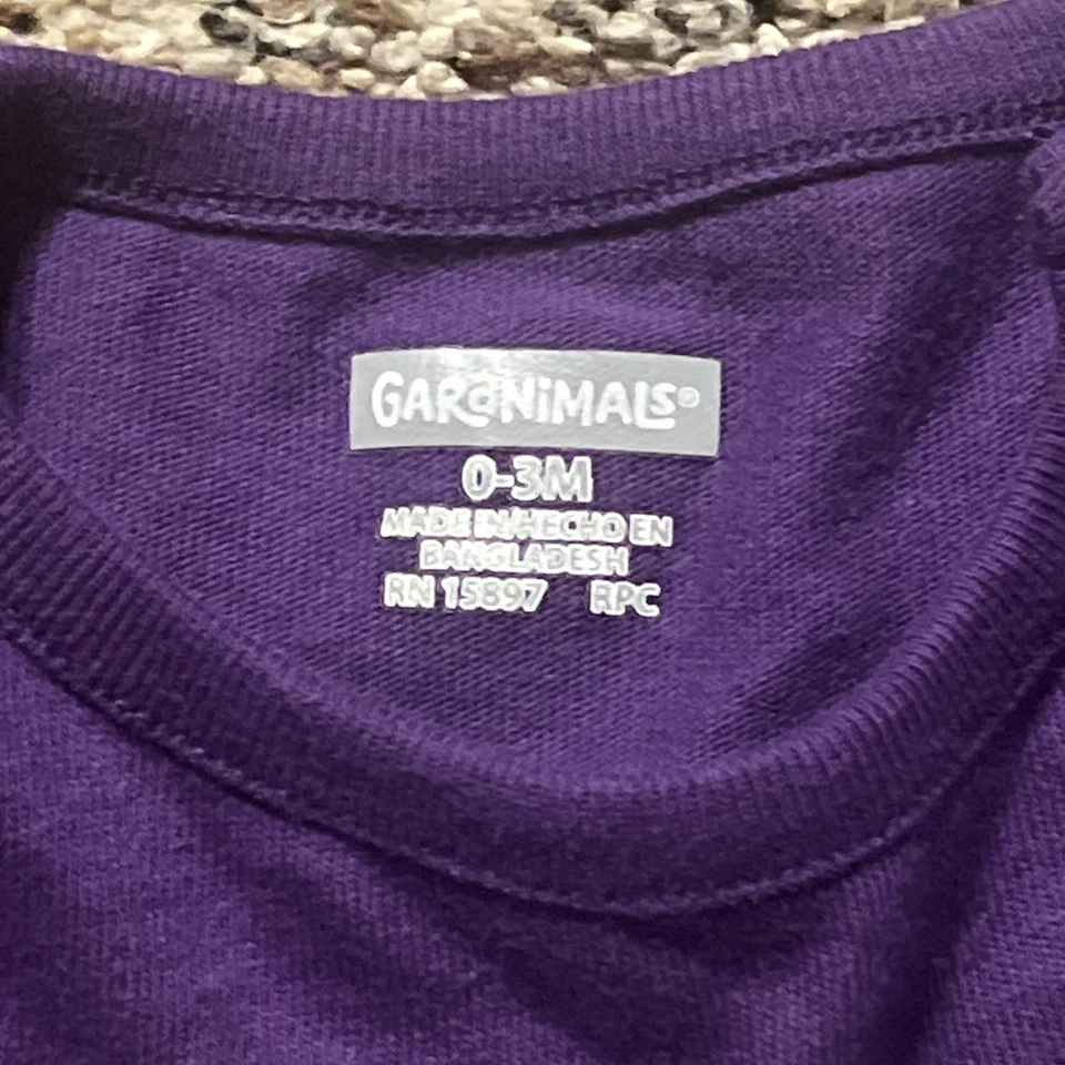 Body infantil Garanimals púrpura papá envuelto alrededor de mi dedo talla 0-3 meses Foto 3 de 4