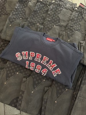 新品 26SS Supreme Plaid Arc Crewneck Navy SS26 Supreme Plaid Arc Crewneck Navy Medium Brand New | eBay