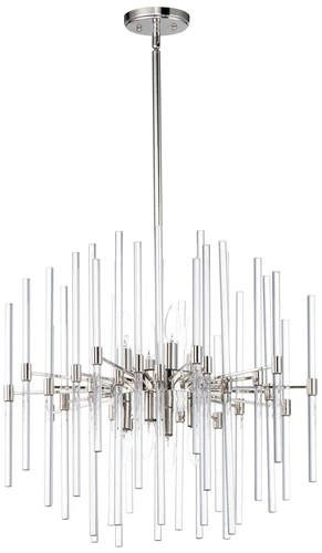 Maxim Divine 23" Wide Polished Nickel 8-Light Modern Pendant Light - Picture 2 of 5