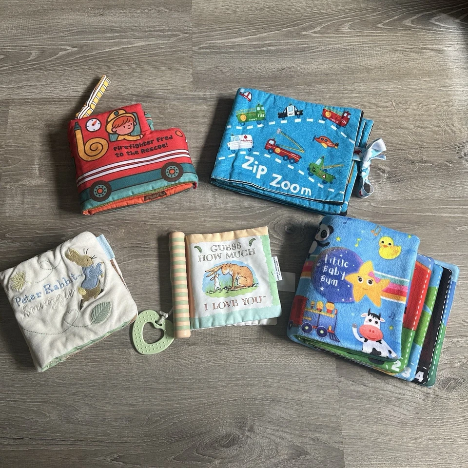 Baby ребенка ясельного возраста мягкая ткань интерактивные книги лот из 9 винтажный до сих пор Питер кролик - Изображение 3 из 4