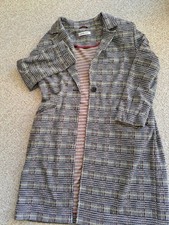 Studio Italy Damen Mantel, grau kariert, M