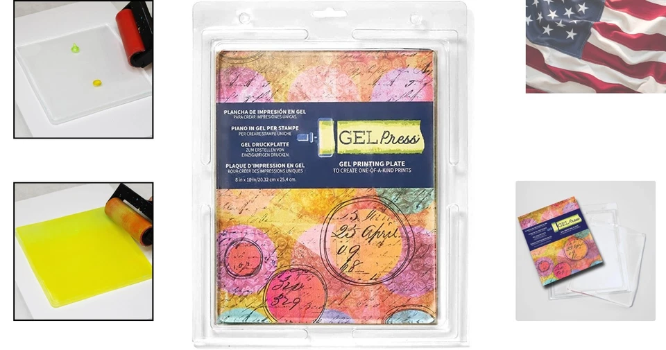 Versátil placa de gel monoimpresión de 8” x 10” - Ideal para álbumes de recortes y diarios Foto 2 de 4