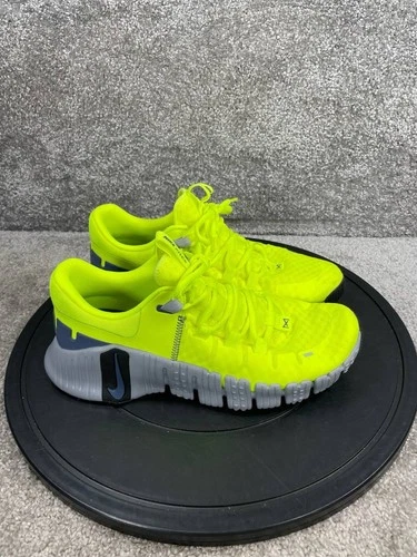 Nike Shoes Mens Size 8 Free Metcon 5 Volt Wolf Gray Green Mesh Training Sneaker