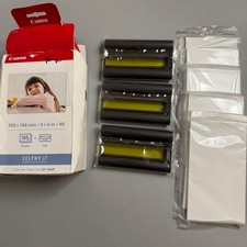 Canon Selphy CP Color Ink Paper Set KP-108IN 4x6 108 Sheets 3 Ink Cassettes NEW