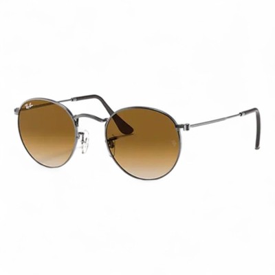 Ray Ban 3447N 001/Z2 Runde Metall Flachgläser 145 mm