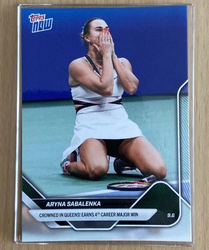 ARYNA SABALENKA US OPEN TENNIS CHAMPION TOPPS NOW CARD TNAS 4th CAREER MAJOR WIN