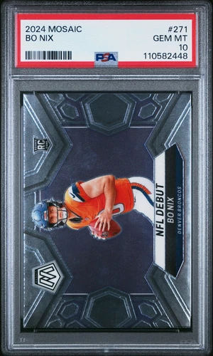 2024 PANINI MOSAIC #271 BO NIX ROOKIE RC PSA 10