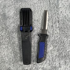 Underwater Kinetics Scuba Dive Knife Fusilier Blunt tip W/ Sheath USA MADE Blue