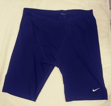Nike Men's Hydrastrong Jammer Performance Swimwear Swimsuit Size 38 Navy Blue