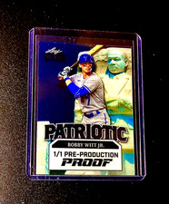 Bobby Witt Jr. 1/1 Patriotic Leaf 2024 Baseball SP 1 of 1 Royals Star #1 MVP KC